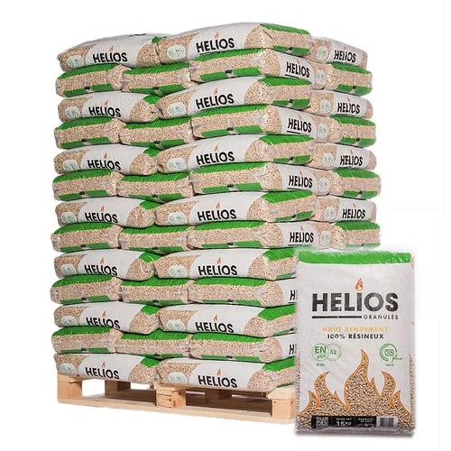 Pellets HELIOS alto rendimiento – Palet 975 kg (65 sacos)