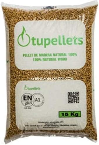 Pellet de Madera NATURAL100% para calefaccion. 40 Sacos de 15 Kg.&nbsp;