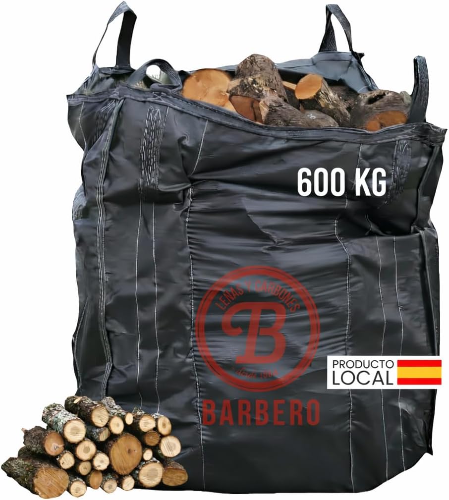 Leña Encina Big Bag 600kg Madera Dura Natural