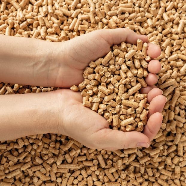Pellets Premium Madera 15 kg - Pack Pelets para Estufas y Chimeneas, Palet Pellets (1050 Kg)
