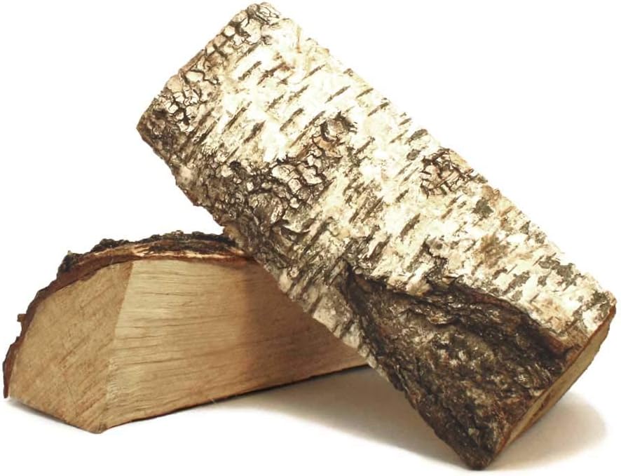 Leña para chimenea, chimenea, barbacoa, estufa, ahumador, madera de abedul, seca, lista para horno