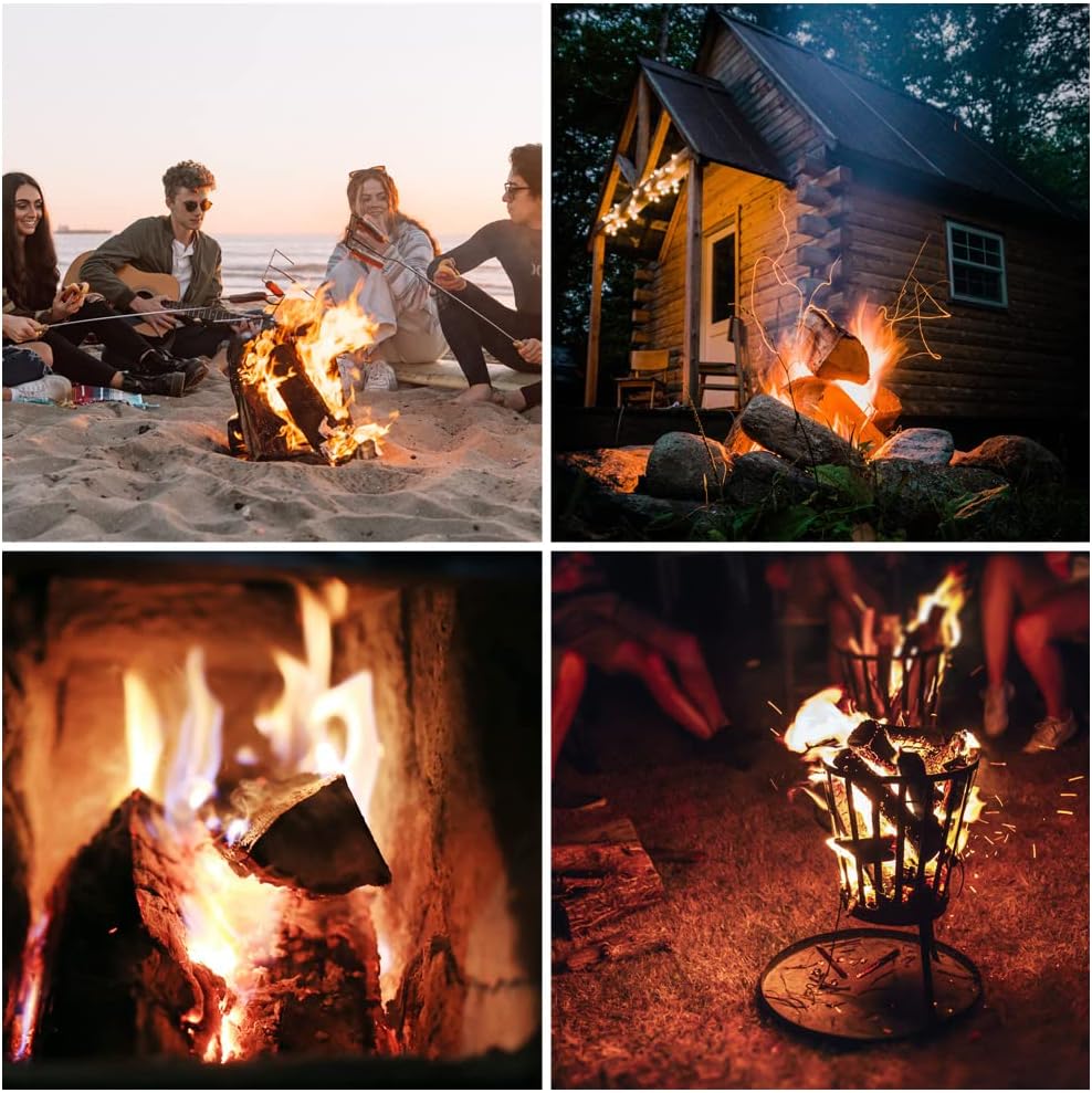 Leña Madera 5-500 kg Para estufa y Chimenea Brasero Parrilla Cesta de Fuego Troncos de Madera de roble 25 cm flameup