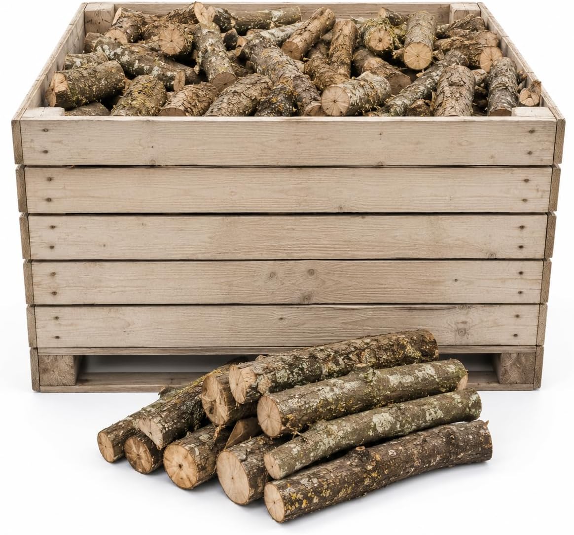 Cajón de Leña de Encina 500 kg, Madera Seca de Alto Poder Calorífico
