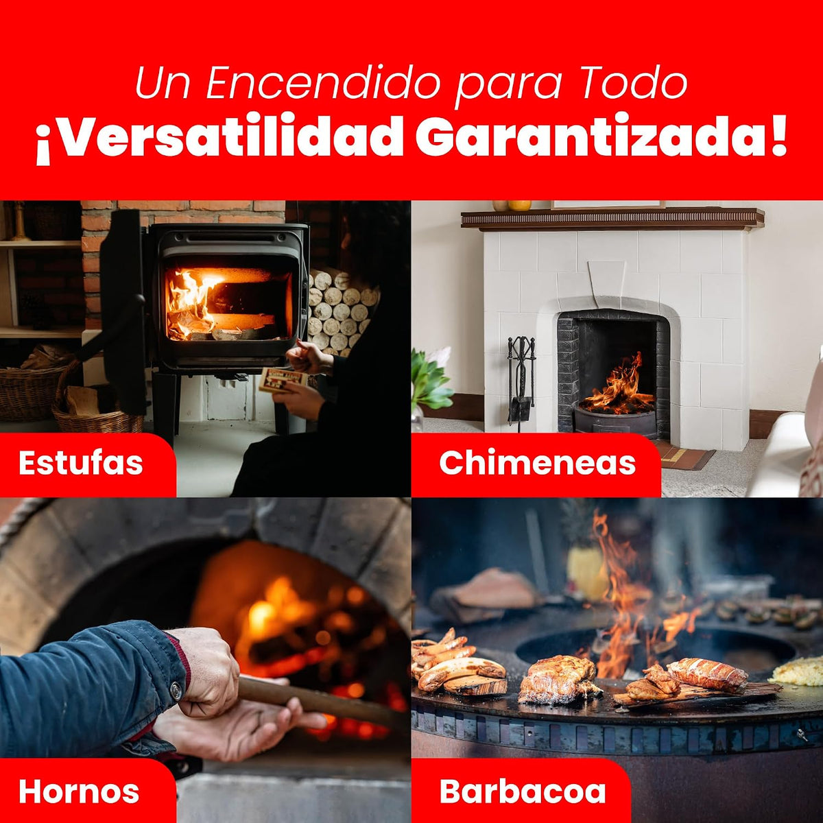 &nbsp;Leña Secada Alto Rendimiento Barbacoa Chimenea Profesional Fuego Fácil Ecológico Sin Químicos