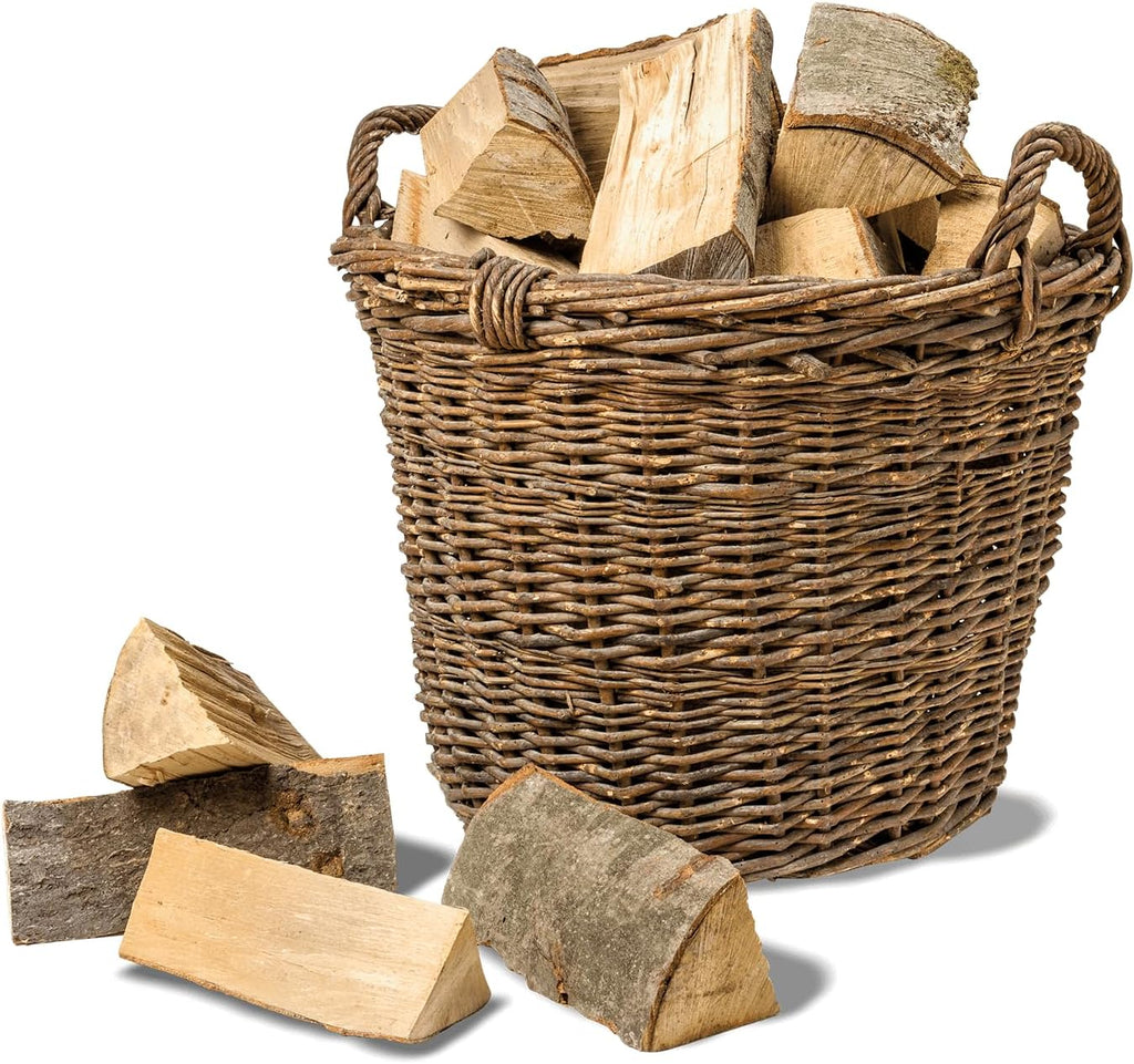 Leña para chimenea, hoguera, barbacoa, estufa, ahumador, madera de haya seca, lista para ser quemada