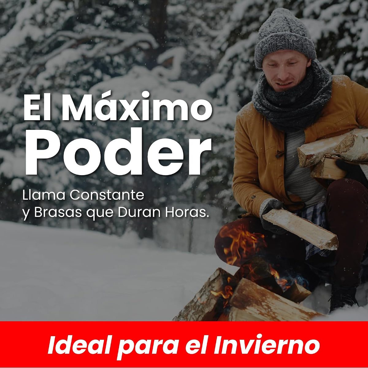 Leña Encina Big Bag 600kg Madera Dura Natural