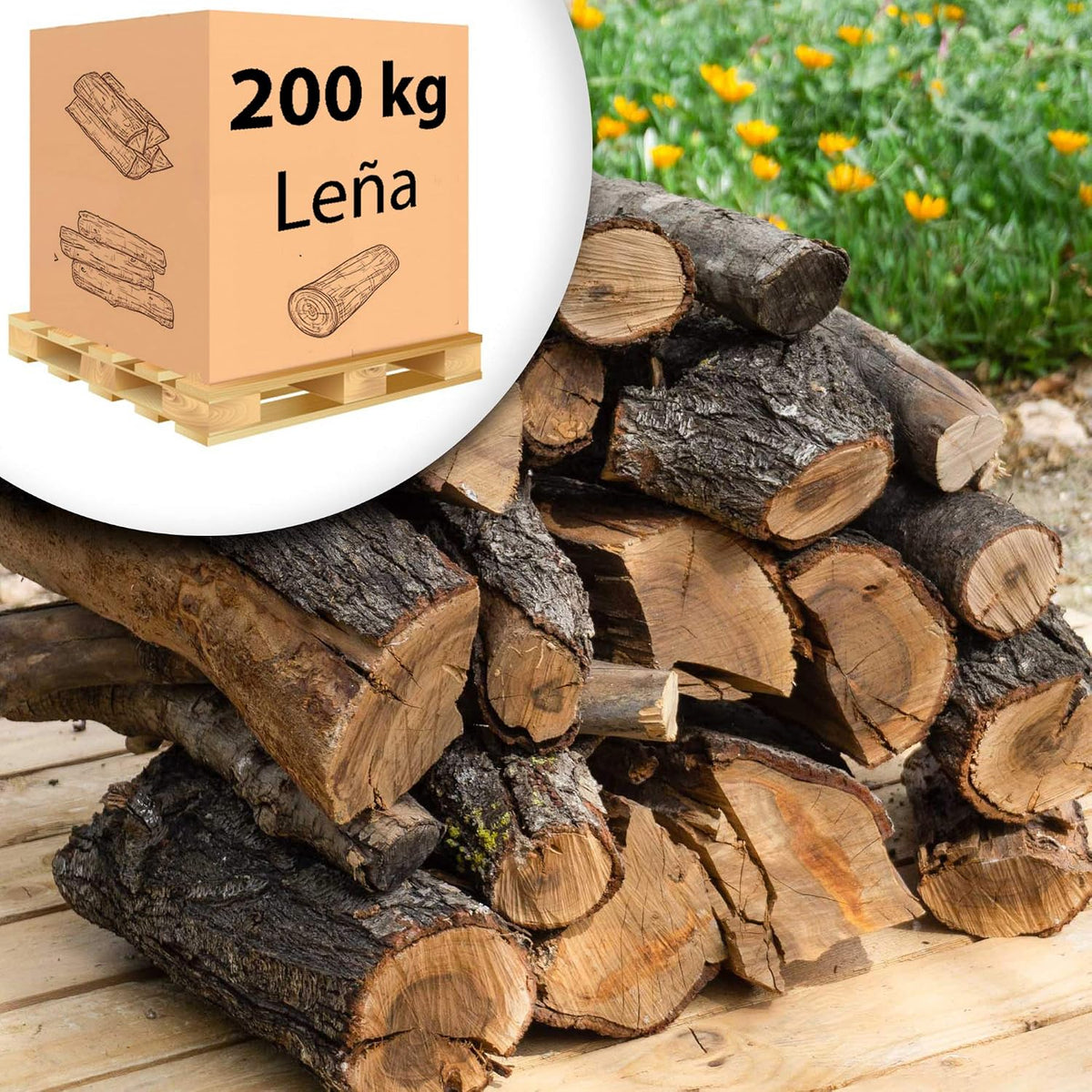 Leña para Chimenea Alto Poder calorífico.