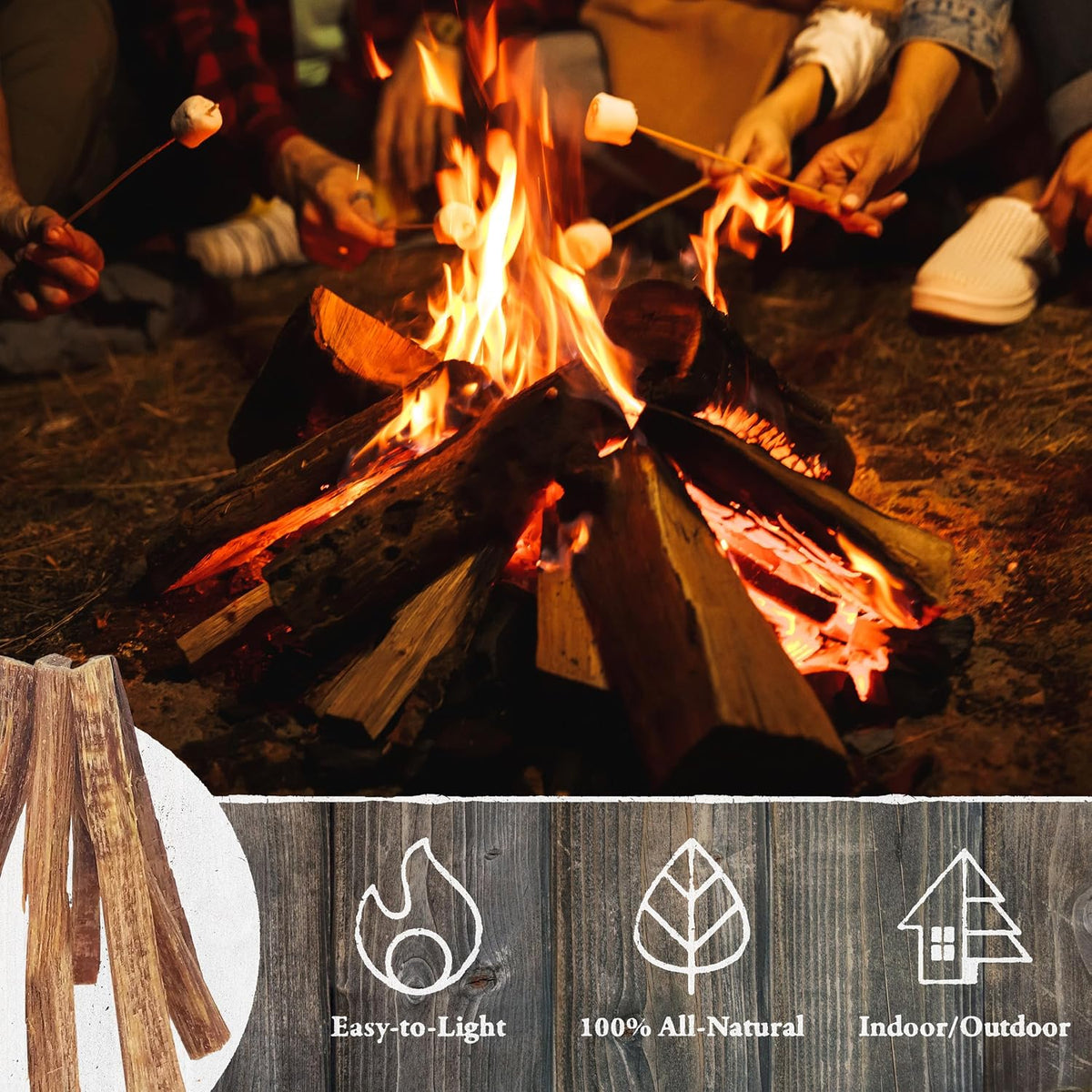 Leña, paquete de 2 Unidades, para Interiores o Exteriores, 100% Natural, para fogatas, Chimenea, Estufa de leña o Parrilla de Barbacoa.