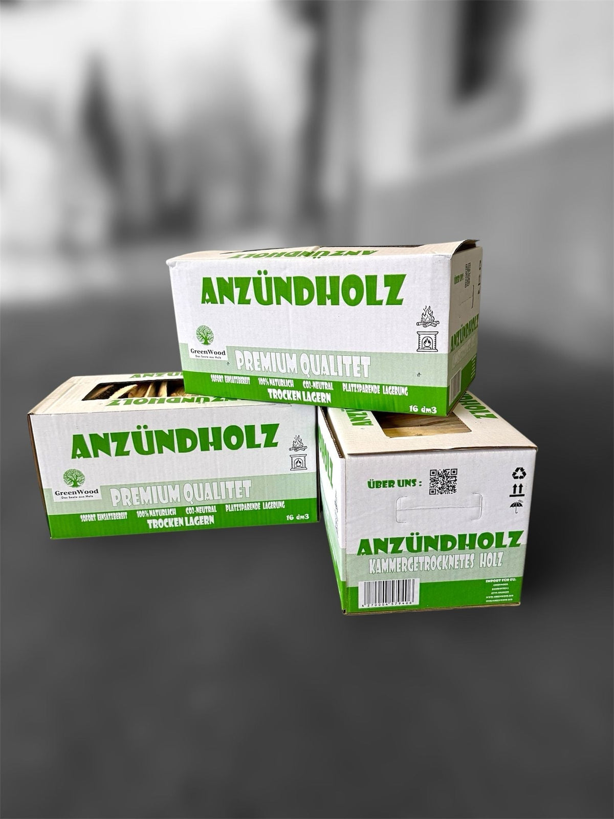 Leña de encendido de pino y abeto – Caja 16 dm³ (≈ 4 kg)