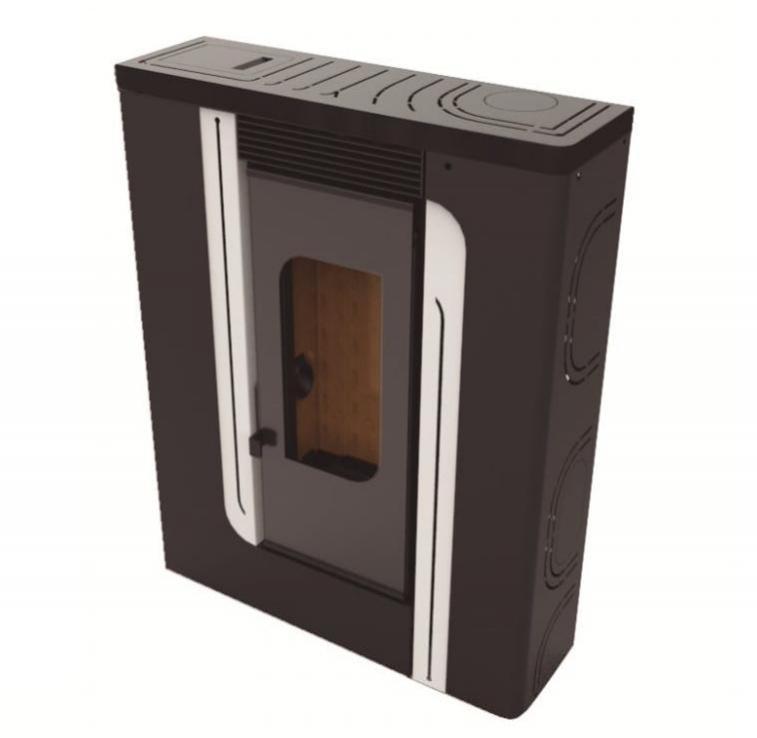Estufa de pellets FM BP-400 K pasillera – Aire frontal 12 kW