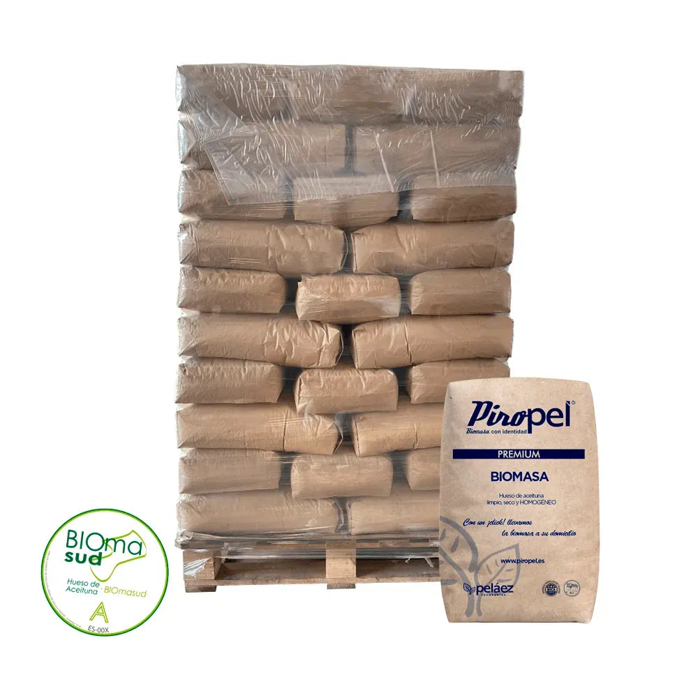 hueso de aceituna certificado premium piropel 70 sacos de 15kg