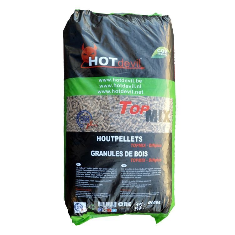 Saco de prueba de pellets Din+ Top Mix (Haya y Pino)